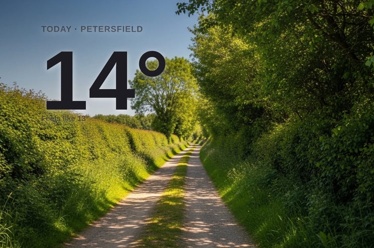 Petersfield weather: sunny Saturday with little chance of rain and a high of 14°C