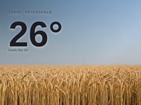 Petersfield: sunny day, high of 26°C