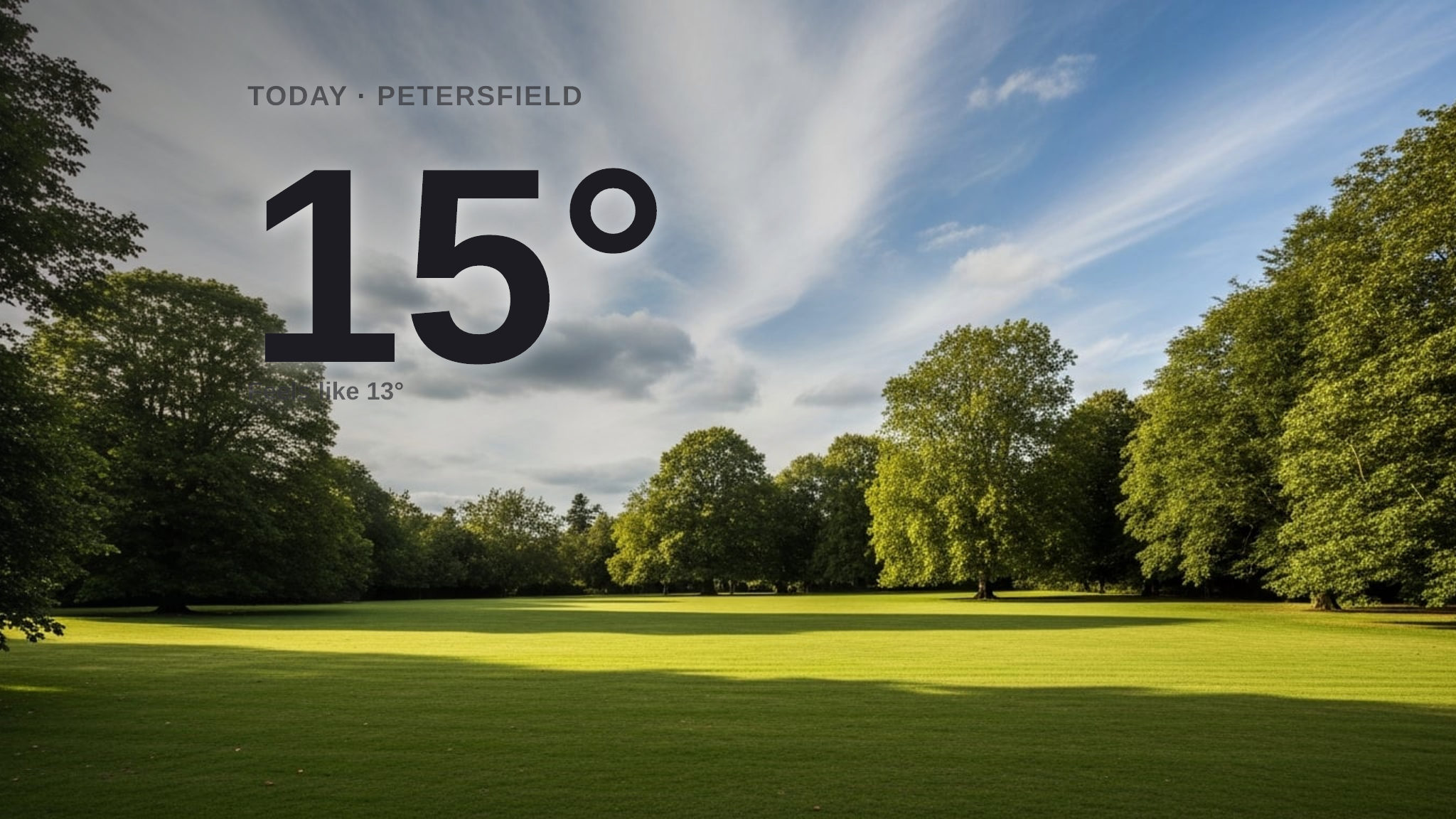 Clouds and sun for Petersfield today - here's your Wednesday forecast