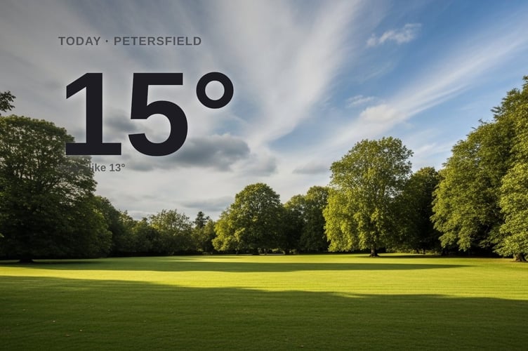 Petersfield weather: partly cloudy Wednesday with little chance of rain and a high of 15°C